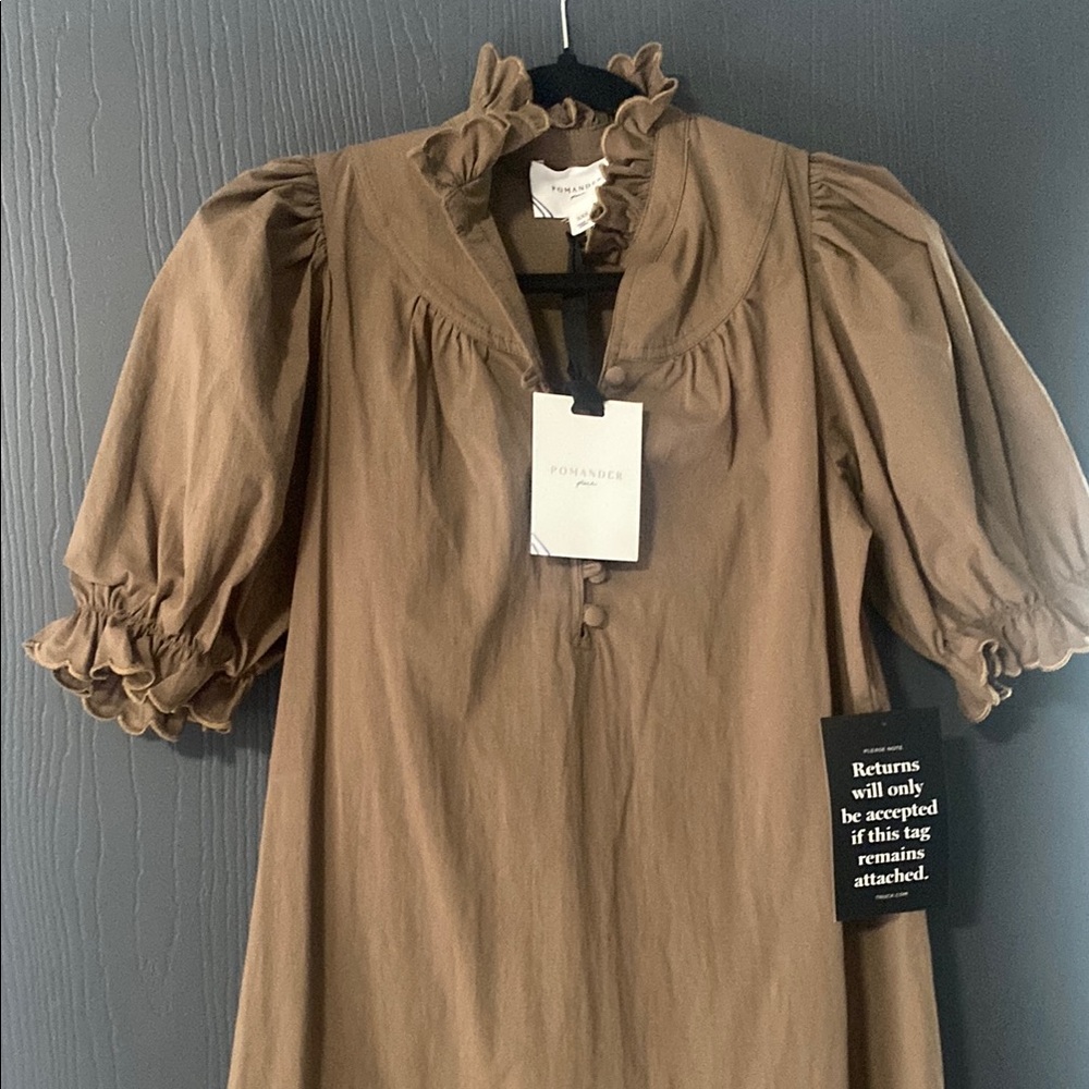 Pomander Place Brown Midi Dress